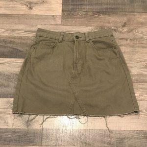Primark Army Green Denim Skirt